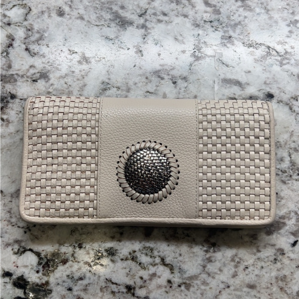 Brighton Elegant Cream Woven Clutch